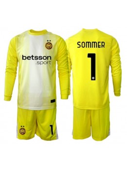 Inter Milan Yann Sommer #1 Målvakt Replika Borta Kläder Barn 2025-26 Långärmad (+ byxor)